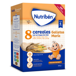 NUTRIBEN 8 CEREALES CON UN TOQUE DE MIEL GALLETAS MARÍA 600 G