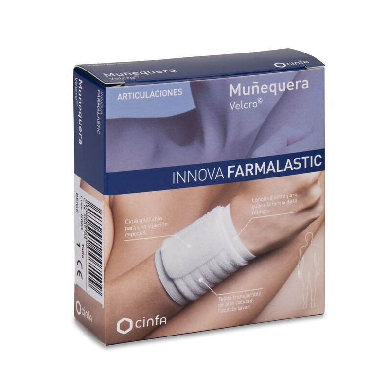 FARMALASTIC INNOVA MUÑEQUERA VELCRO COLOR BEIGE TALLA PEQUEÑA/MEDIANA 1UD