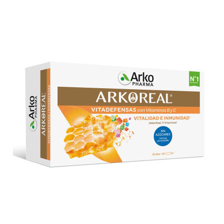 ARKOPHARMA ARKOREAL VITADEFENSAS SIN AZÚCAR 20 AMPOLLAS