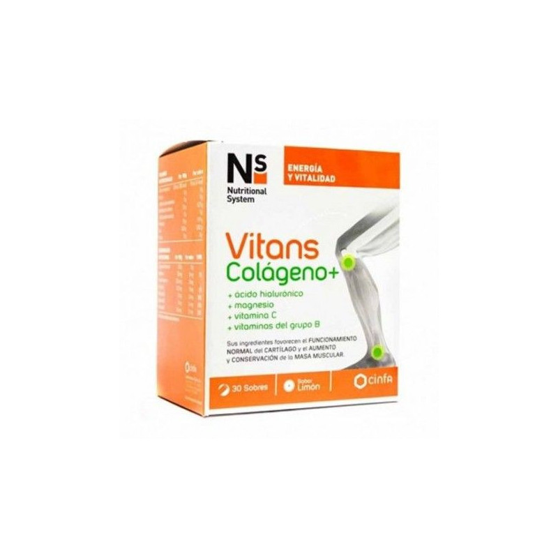 CINFA NS NUTRITIONAL SYSTEM VITANS COLÁGENO SABOR LIMÓN 30 SOBRES