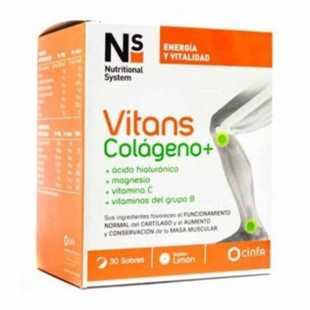 CINFA NS NUTRITIONAL SYSTEM VITANS COLÁGENO SABOR LIMÓN 30 SOBRES