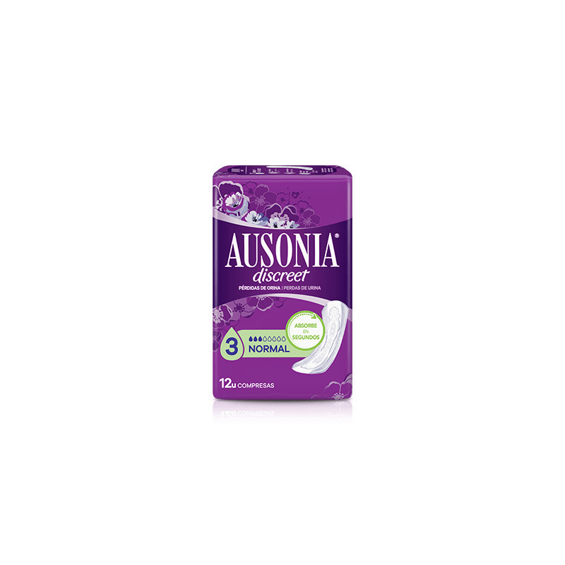 AUSONIA DISCREET PÉRDIDAS ORINA NORMAL 12 UDS