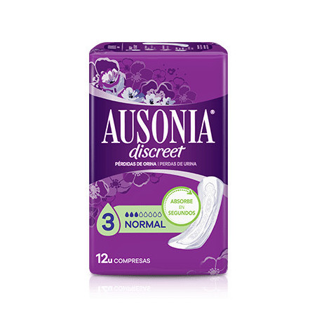 AUSONIA DISCREET PÉRDIDAS ORINA NORMAL 12 UDS