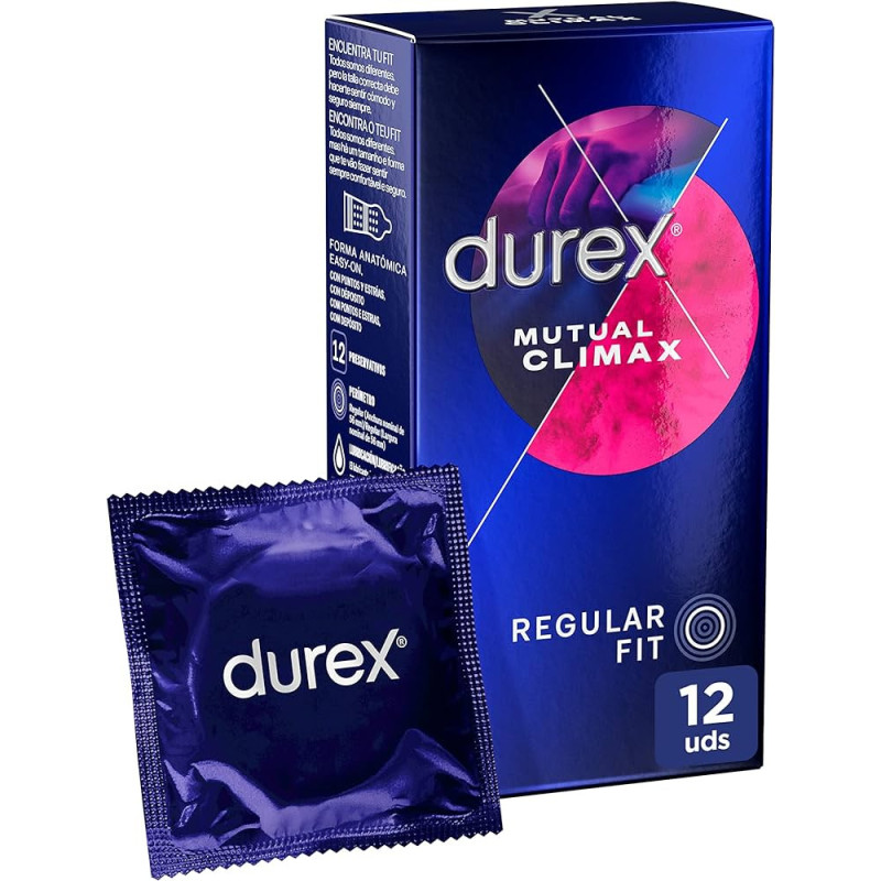 DUREX MUTUAL CLIMAX PRESERVATIVOS 12 UNIDADES