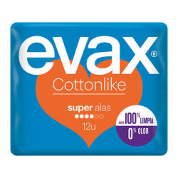 EVAX COTONLIKE SÚPER ALAS 12 COMPRESAS