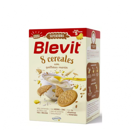 BLEVIT SUPERFIBRA 8 CEREALES GALLETAS MARÍA 5+ 500G