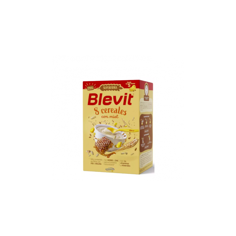 BLEVIT SUPERFIBRA 8 CEREALES CON MIEL +5m 500G