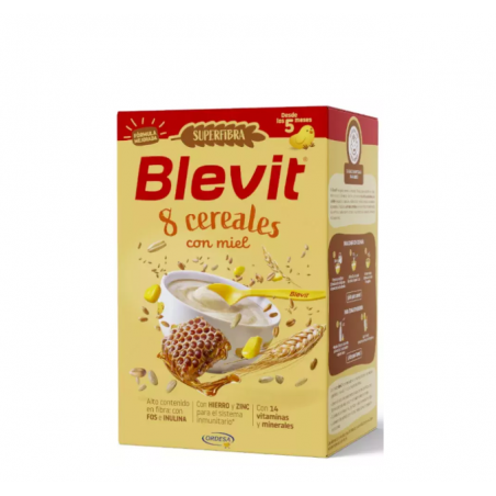 BLEVIT SUPERFIBRA 8 CEREALES CON MIEL +5m 500G