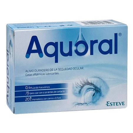 ESTEVE AQUORAL GOTAS OFTALMOLÓGICAS 20 MONODOSIS 0,5ML