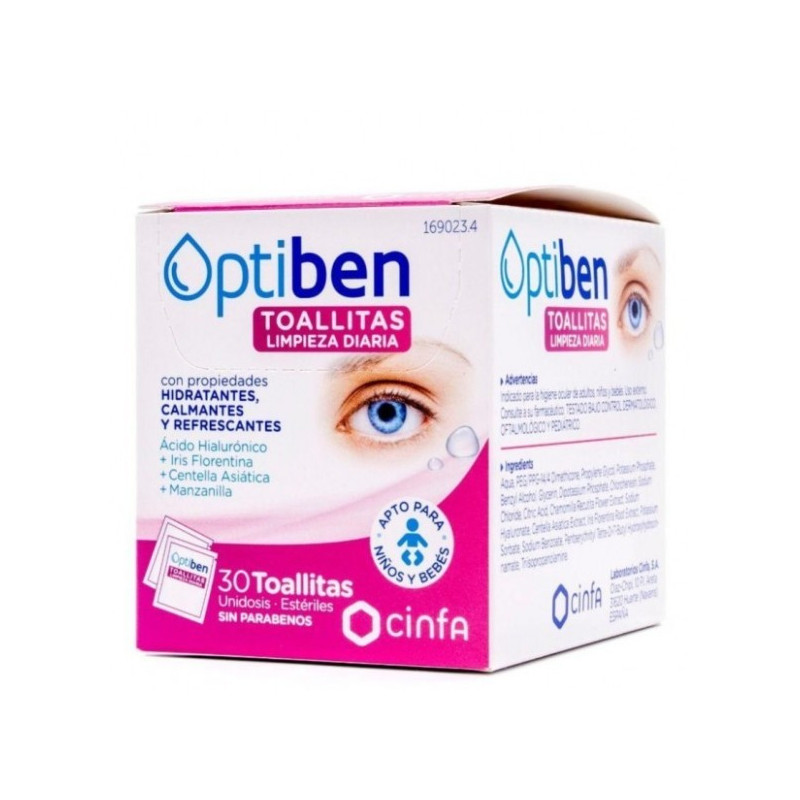OPTIBEN 30 TOALLITAS LIMPIADORAS