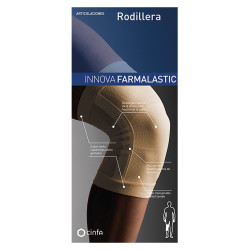 FARMALASTIC INNOVA RODILLERA COLOR BEIGE TALLA M, 1UD CONTORNO RODILLA 34-37CM